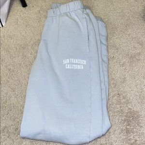 Baby blue sweatpants from brandy Melville